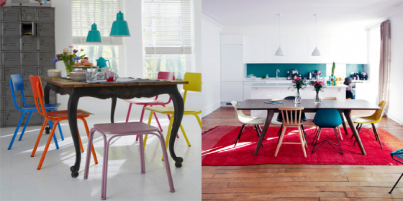 cadeiras diferentes mesa de jantar blog da arquitetura