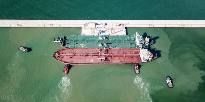 O terminal de petróleo (T OIL) é localizado no Porto do Açu — Foto: Divulgação/Prumo Logística