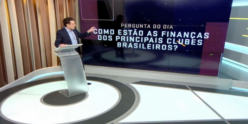 Samy Dana analisa finanças dos clubes brasileiros — Foto: Reprodução/Sportv