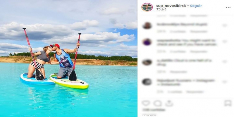 Maldivas Siberianas: Lago na Rússia está atraindo turistas e moradores locais em busca de fotos, mas água é tóxica. — Foto: Reprodução/Instagram