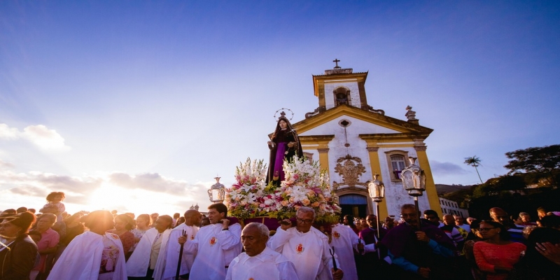 Procissões, missas e encenações marcam a Semana Santa em Ouro Preto — Foto:  Ane Souza/Prefeitura de Ouro Preto