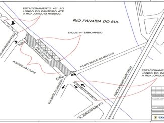 Campos terá estacionamento provisório na Av. XV de Novembro, onde dique desabou; veja esquema