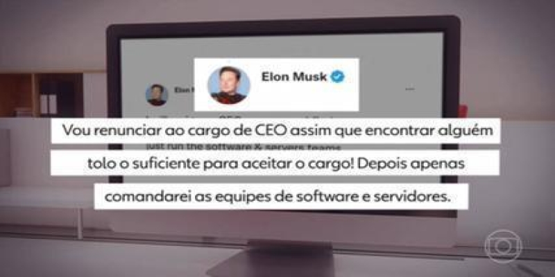 Elon Musk anuncia que vai deixar posto de CEO do Twitter