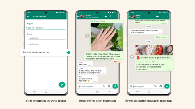 WhatsApp agora permite encaminhar fotos, vídeos e PDFs com 'nova' legenda; veja como usar 