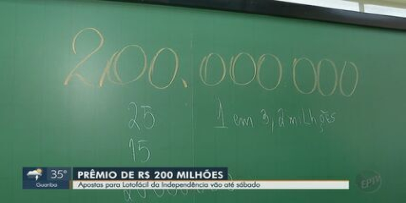 Lotofácil da Independência tem prêmio de R$ 200 milhões