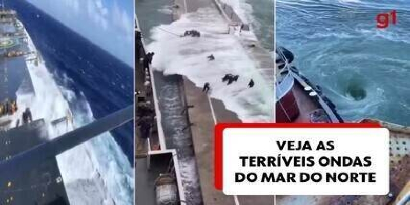 Veja as terríveis ondas do Mar do Norte que bombam no TikTok