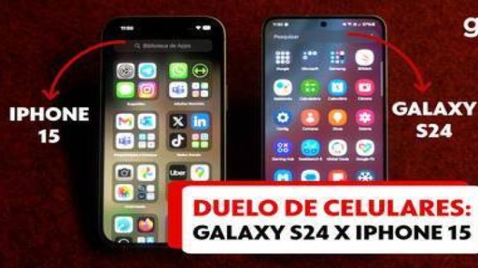 Duelo de celulares: Galaxy S24 x iPhone 15 