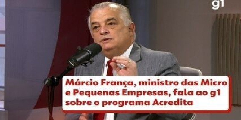 Ministro Márcio França, fala ao g1 sobre o programa Acredita