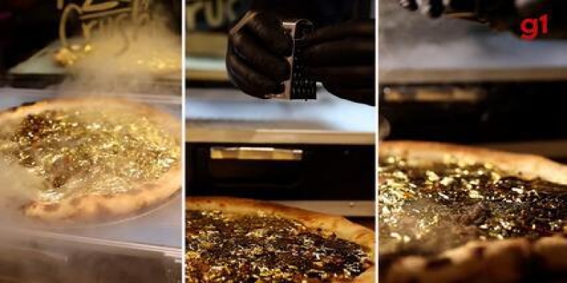 Pizza com ouro custa até R$ 350 em Balneário Camboriú