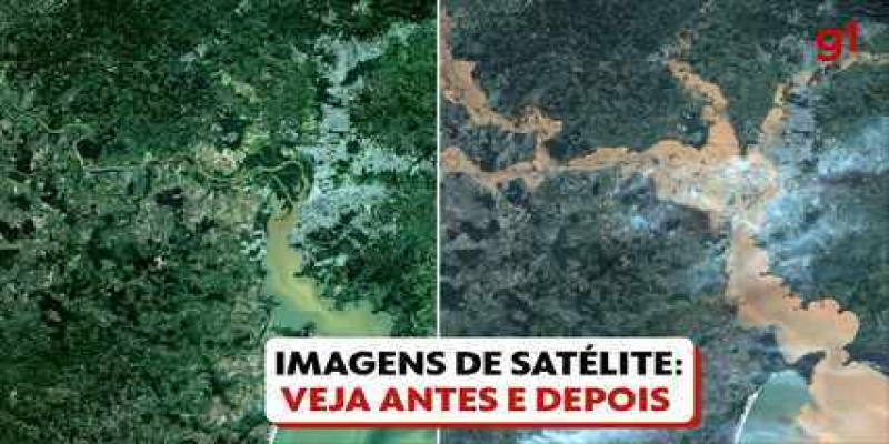 Imagens de satélite mostram antes e depois de maior enchente da história no RS